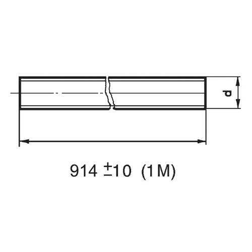 Helgängad stång UHGS A4 UNC 914 mm