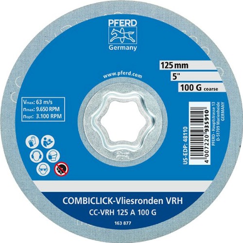 Grovrengöring och Polering CombiClick 125mm Pferd