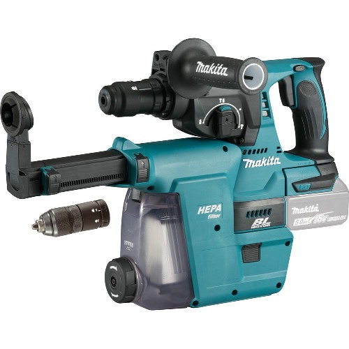 Borrhammare MAKITA DHR243ZJW 18 V med dammutsug utan batteri